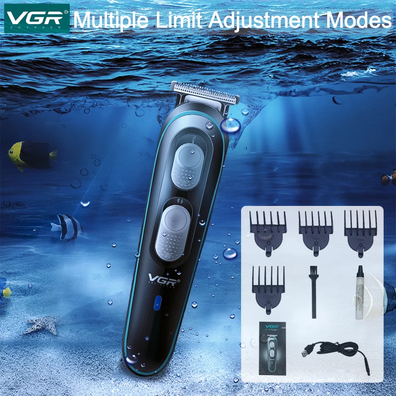 VGR Hair Trimmer Professional Electric 0.1mm Detail Hair Cutting Fast Charging Car Hair Clipper Barber Dedicated Men Trimmer Top Merken Winkel